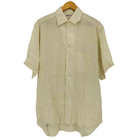 ロロピアーナ Loro Piana イタリア製 リネン100 半袖シャツ メンズ import:XXL