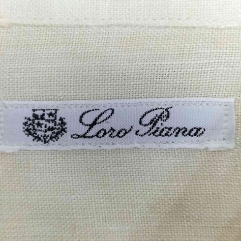 ロロピアーナ Loro Piana イタリア製 リネン100 半袖シャツ メンズ import:XXL