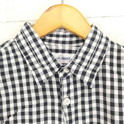 コムデギャルソンシャツ COMME des GARCONS SHIRT ステッチデザインチェックシャツ メンズ JPN:L