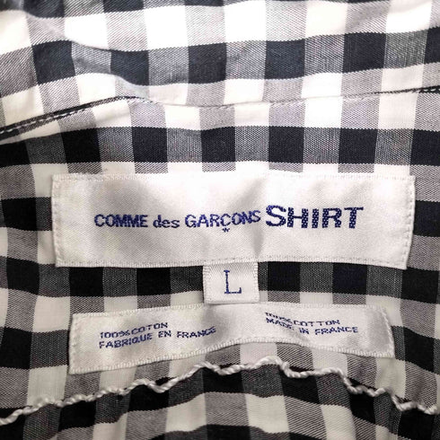 コムデギャルソンシャツ COMME des GARCONS SHIRT ステッチデザインチェックシャツ メンズ JPN:L