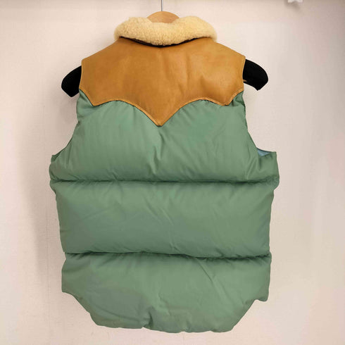 ロッキーマウンテンフェザーベッド Rocky Mountain FeatherBed Christy Vest 襟ボア ヨークレザー ダウン ベスト メンズ 36
