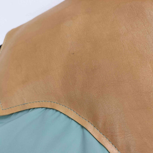 ロッキーマウンテンフェザーベッド Rocky Mountain FeatherBed Christy Vest 襟ボア ヨークレザー ダウン ベスト メンズ 36