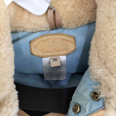 ロッキーマウンテンフェザーベッド Rocky Mountain FeatherBed Christy Vest 襟ボア ヨークレザー ダウン ベスト メンズ 36