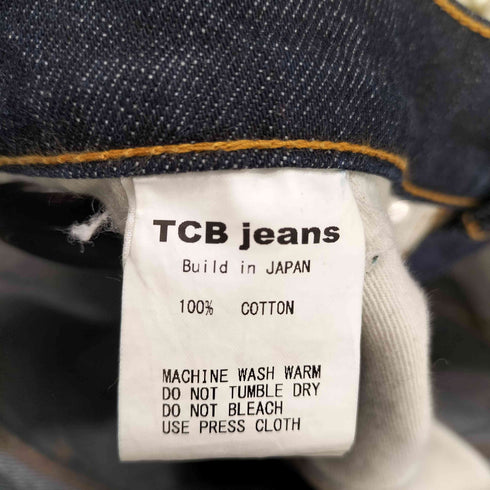 ティーシービージーンズ TCB JEANS Pre-shrunk jeans type 505 猫パッチ 赤耳 テーパードデニムパンツ メンズ