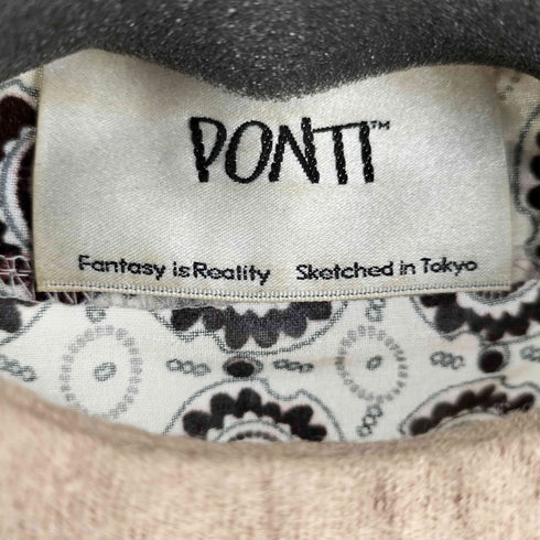 ポンティ PONTI SOFT WOOL JERSEY/FROCK PRINT SHORT LENGTH TOP  レディース FREE