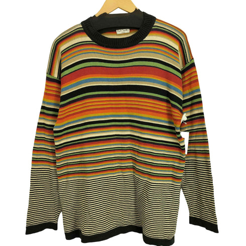 ポールスミスロンドン Paul Smith LONDON マルチカラー ボーダー コットンニット メンズ
