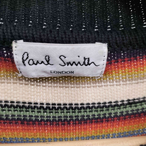 ポールスミスロンドン Paul Smith LONDON マルチカラー ボーダー コットンニット メンズ