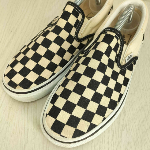 バンズ VANS SLIP ON Black/White Checker レディース JPN:23.5