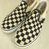 バンズ VANS SLIP ON Black/White Checker レディース JPN:23.5