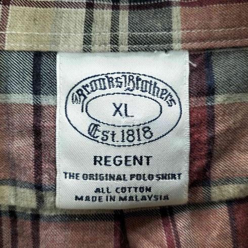 ブルックスブラザーズ BROOKS BROTHERS REGENT ロングスリーブ ボタンダウン チェックシャツ メンズ XL