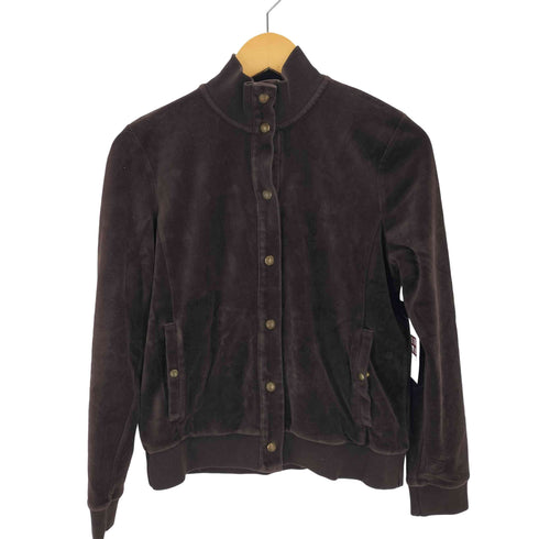ローレンラルフローレン LAUREN RALPH LAUREN ワンポイント刺繍ベロア金ボタンブルゾン レディース import:M