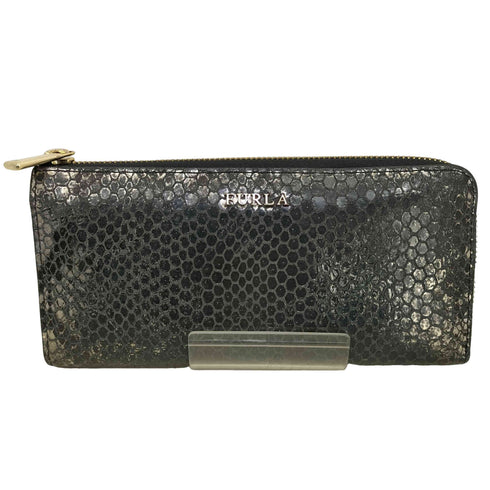 フルラ FURLA パイソン メタリック ロングウォレット レディース