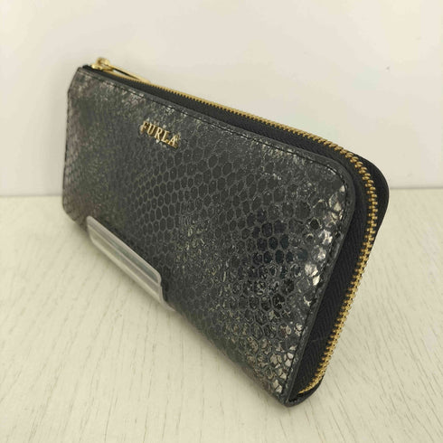 フルラ FURLA パイソン メタリック ロングウォレット レディース