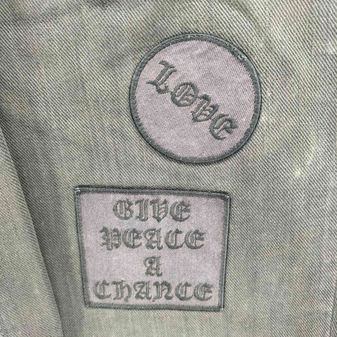 N NUMBER 04AW GIVE期 本人期 パッチワークワッペン ブラックデニムショートパンツ メンズ 3