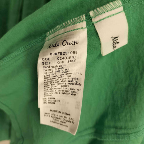 ミラオーウェン Mila Owen マチ切替ボリュームチュニックブラウス レディース ONE SIZE