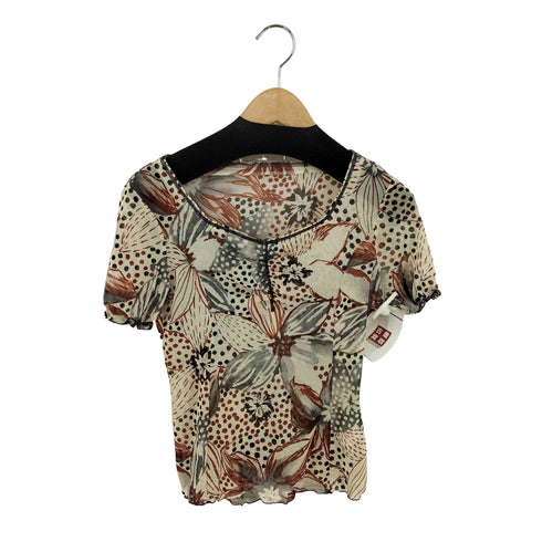 ヒロコビス HIROKO BIS 花柄シアーTシャツ レディース JPN:9号