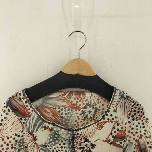 ヒロコビス HIROKO BIS 花柄シアーTシャツ レディース JPN:9号
