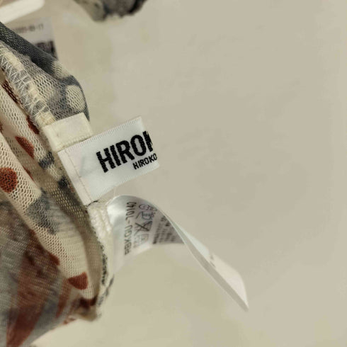 ヒロコビス HIROKO BIS 花柄シアーTシャツ レディース JPN:9号