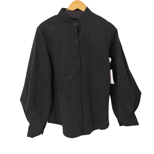 ボリュームスリーブ L/S ノーカラーシャツ レディース JPN:3