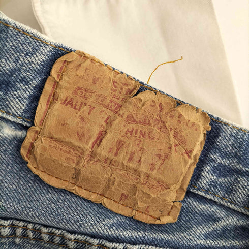 リーバイス Levis MADE IN USA ボタン裏555 リメイク加工 デニムパンツ レディース