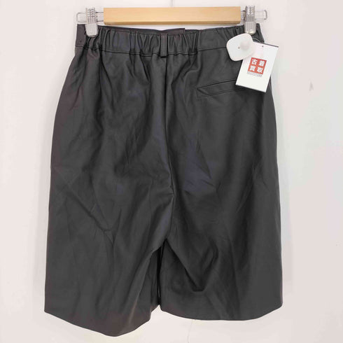 nananamoe フェイクレザーショーツ ハーフパンツ レディース FREE
