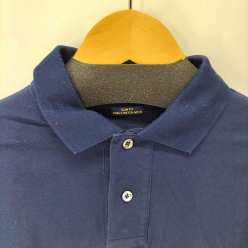 ポロラルフローレン POLO RALPH LAUREN SLIM FIT PIMA STRETCH MESH ポニー刺繍 L/Sポロシャツ メンズ import:M
