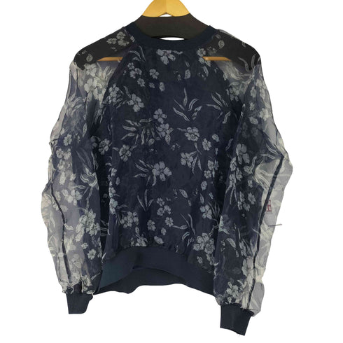 ザラ ZARA レーヨン100花柄シアートップス レディース import:S