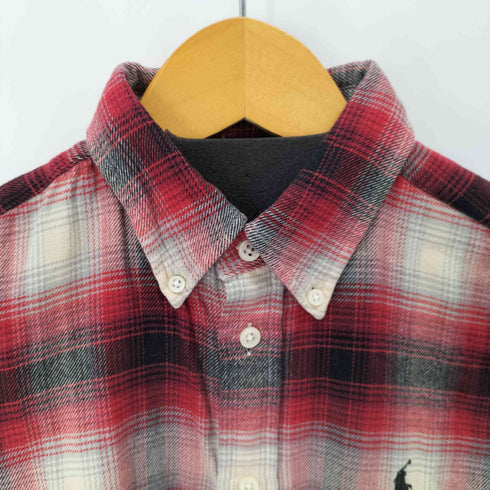 ラルフローレン RALPH LAUREN CLASSIC FIT ポニー刺繍 オンブレチェック ボタンダウンシャツ レディース import:S