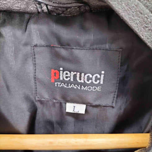 フルギ pierucci パッチワーク ラムレザージャケット メンズ JPN:L