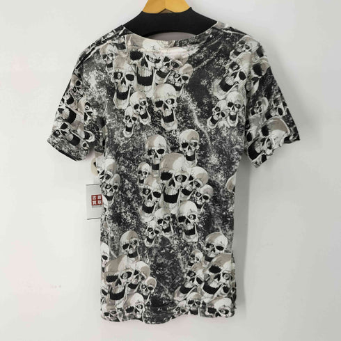 スカル オールオーバープリント Tシャツ シングルステッチ メンズ import:XL