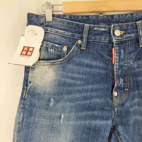 ディースクエアード DSQUARED2 12SS ダメージ加工スキニーデニムパンツ メンズ JPN:46