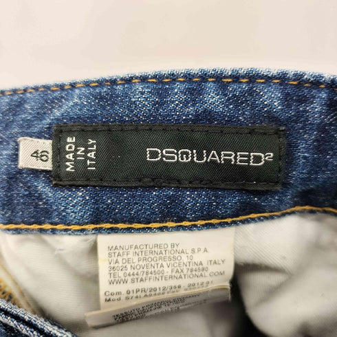 ディースクエアード DSQUARED2 12SS ダメージ加工スキニーデニムパンツ メンズ JPN:46