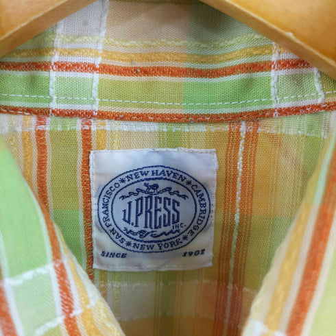 ジェイプレス J.PRESS 70S-80Sチェックウエスタンシャツ メンズ