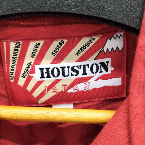 ヒューストン HOUSTON 刺繍 レーヨン スカシャツ メンズ FREE