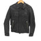 BARK TANNAGE GOAT SKIN 山羊革 ダブルジップ レザー シングルライダース ジャケット メンズ 44