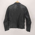 BARK TANNAGE GOAT SKIN 山羊革 ダブルジップ レザー シングルライダース ジャケット メンズ 44