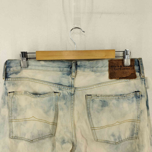 デニムアンドサプライ ラルフローレン DENIM & SUPPLY RALPH LAUREN SLIM ブリーチ加工 ストレートデニムパンツ メンズ