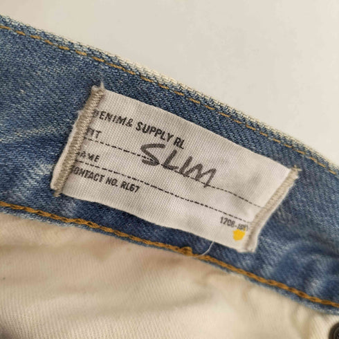 デニムアンドサプライ ラルフローレン DENIM & SUPPLY RALPH LAUREN SLIM ブリーチ加工 ストレートデニムパンツ メンズ