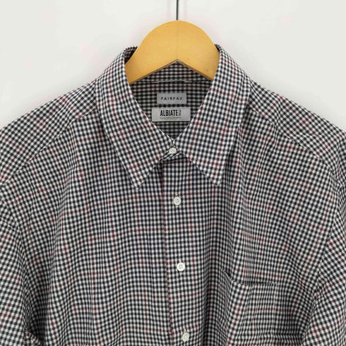 フェアファクス FAIRFAX ALBIATE コットンチェックレギュラーカラーシャツ メンズ JPN:XL