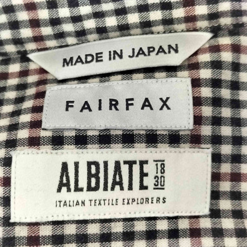 フェアファクス FAIRFAX ALBIATE コットンチェックレギュラーカラーシャツ メンズ JPN:XL