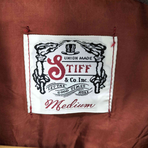 STIFF オープンカラー チェックネルシャツ メンズ M