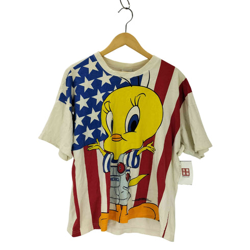 LOONEY TUNES キャラクタープリントTシャツ ダブルステッチ メンズ JPN:L