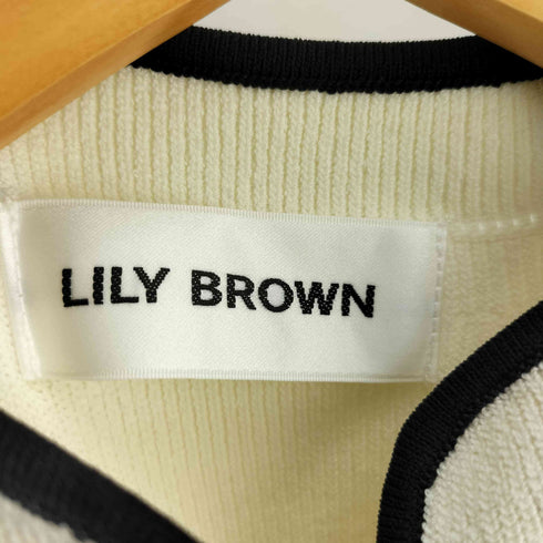 リリーブラウン Lily Brown 23SS バイカラーラインニットコンビワンピース レディース ONE SIZE