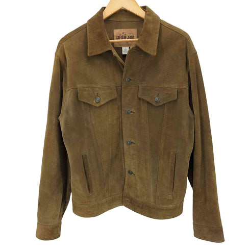 ギャップ Gap 00S BLUE JEANS 3rd 型 床革 カウレザー スウェード トラッカー ジャケット メンズ import:M