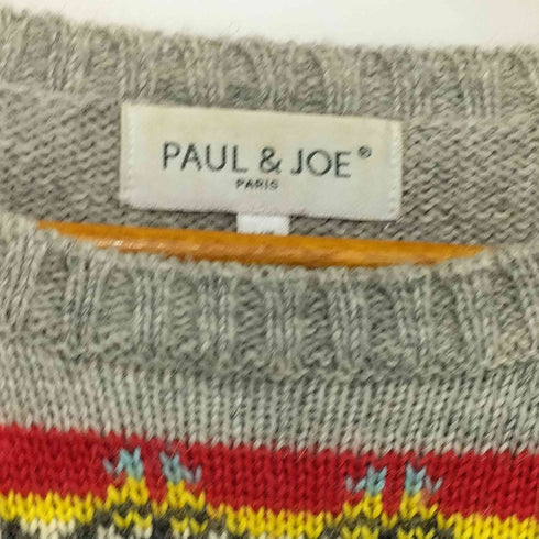 ポールアンドジョー PAUL&JOE 曼荼羅柄 ウール混 ニットセーター レディース import:XS