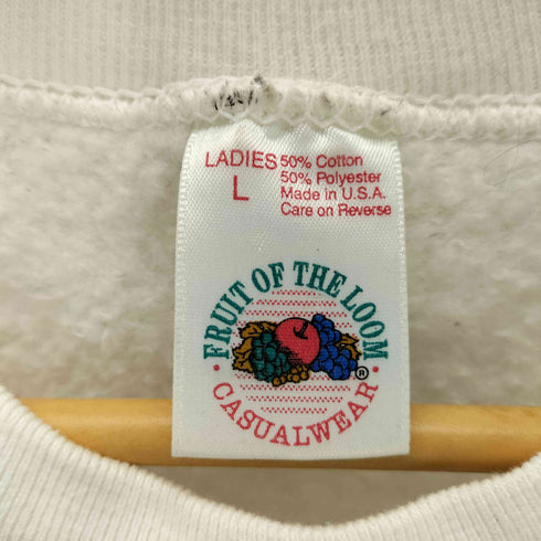 フルーツオブザルーム FRUIT OF THE LOOM USA製 ラグランハートデザインスウェット レディース JPN:L