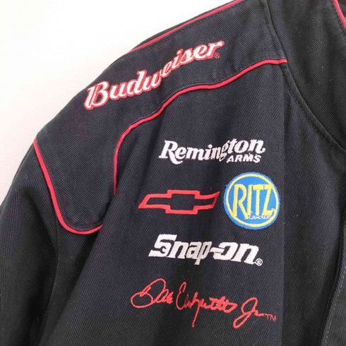 CHASE AUTHENTICS BUDWEISER 90s 企業ロゴ ワッペン 刺繍 レーシングジャケット ビックサイズ メンズ 3XL