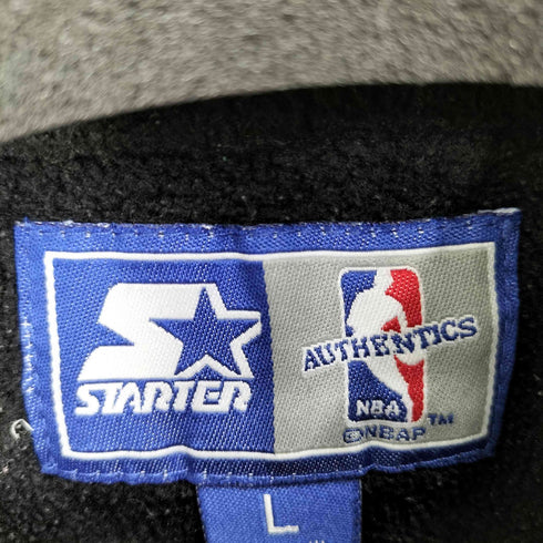 スターター STARTER NBA チーム ロゴ刺繍 フリース ハーフジップ プルオーバー メンズ import:L