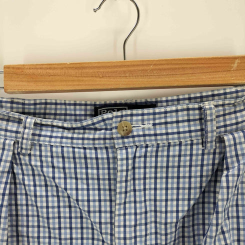 ポロバイラルフローレン Polo by RALPH LAUREN ギンガムチェックコットンショートパンツ メンズ FR:36-38