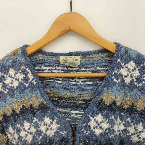 セントジョンズベイ STJOHNS BAY ネイティブ柄 ジップアップ アクリル カーディガン レディース import:L